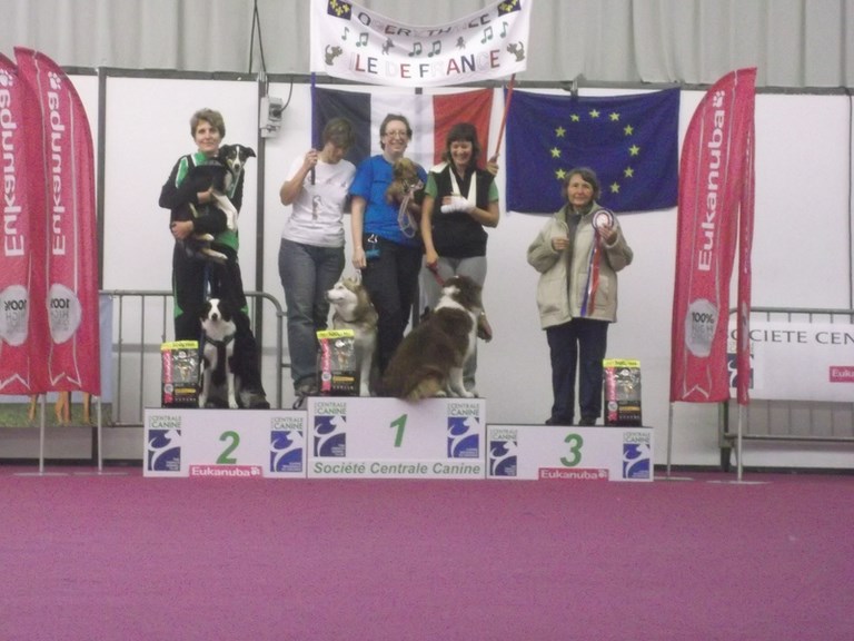 GRAND PRIX DE FRANCE D'OBÉISSANCE RYTHMÉE LES 20 & 21 OCTOBRE 2012 : 3 ÉQUIPES DU CLUB Y ONT PARTICIPÉ