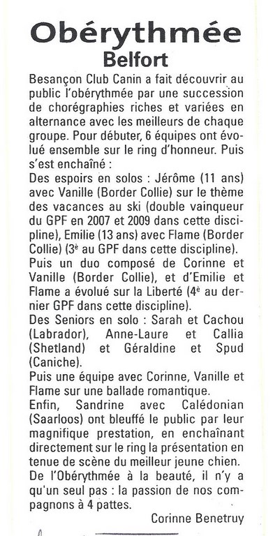 ARTICLE EST RÉPUBLICAIN DU 5 SEPTEMBRE 2010