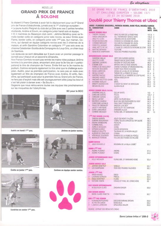 SANS LAISSE N°2008-3 DU 1 DÉCEMBRE 2010